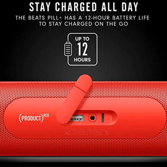 Beats Pill+ Portable Wireless Speaker, Stereo Bluetooth– Red - KWT Tech Mart
