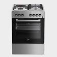 Beko 60x60cm Cooker, 2Gas + 2 Hotplates, Oven FSET63110DX - KWT Tech Mart