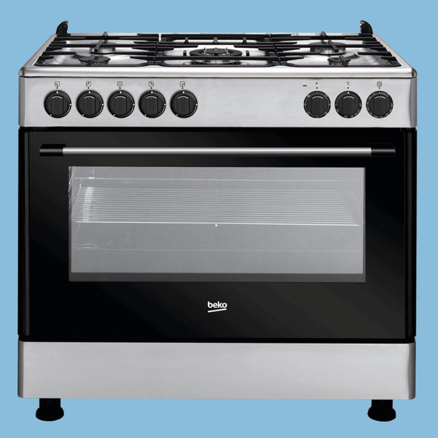 Beko Freestanding Cooker, Fan assisted oven, 90cm GE15120 DX - KWT Tech Mart