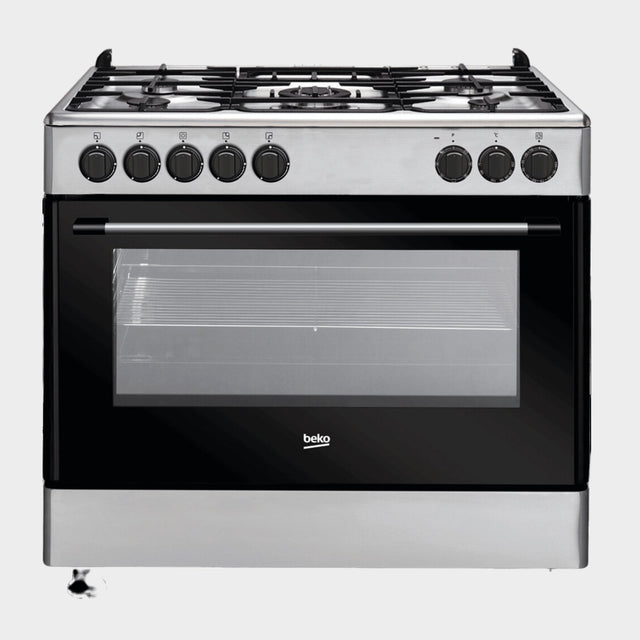 Beko Cooker 90x60cm 4 Gas Burners, Electric Oven GE 15120 DX - KWT Tech Mart