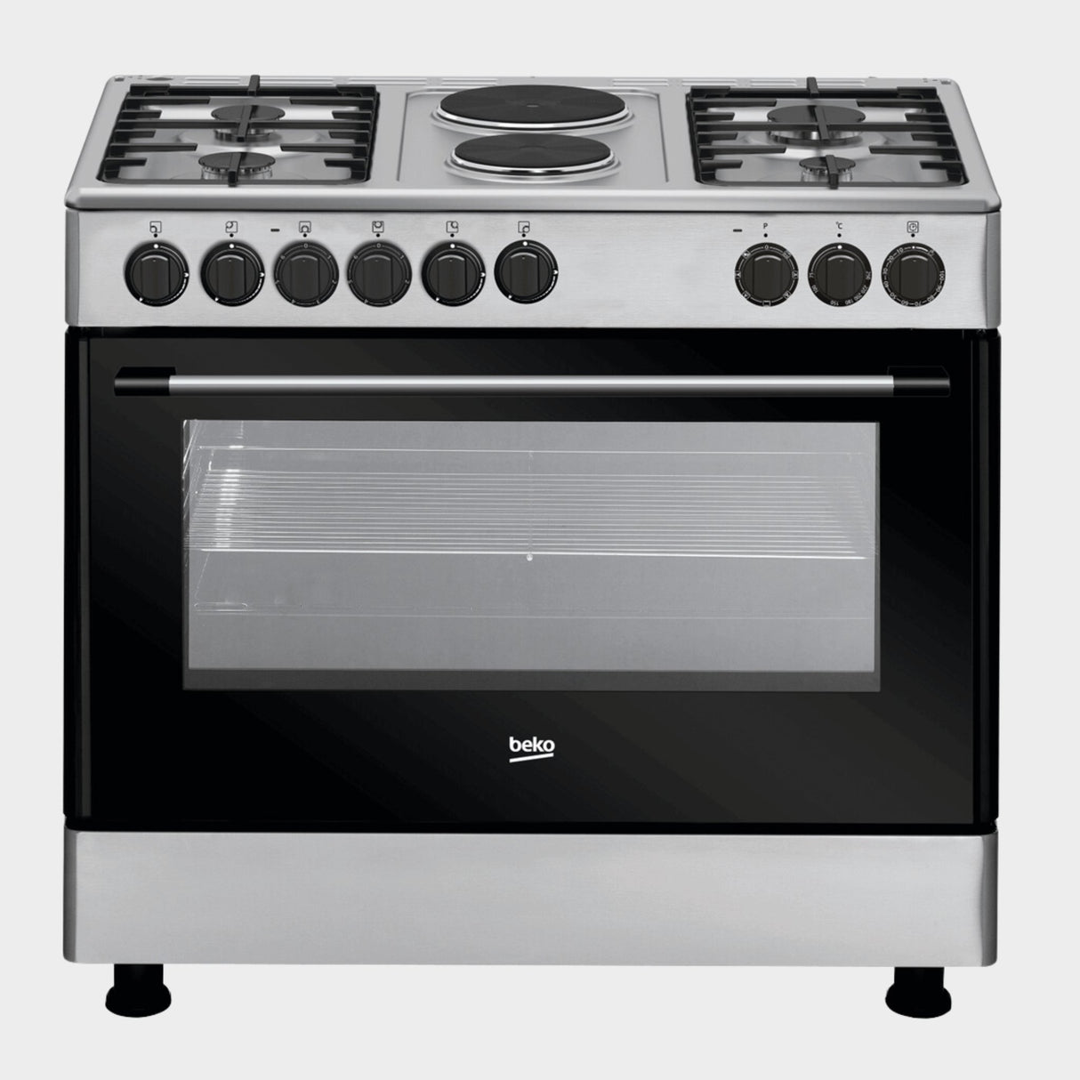 Beko Freestanding Cooker, Fan assisted oven, 90cm GE12121DX - KWT Tech Mart