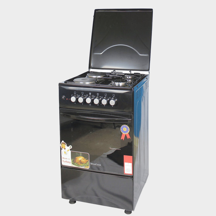 Blue flame 50x50cm, 2Gas + 1Electric Cooker + Oven, C5022E–B - KWT Tech Mart