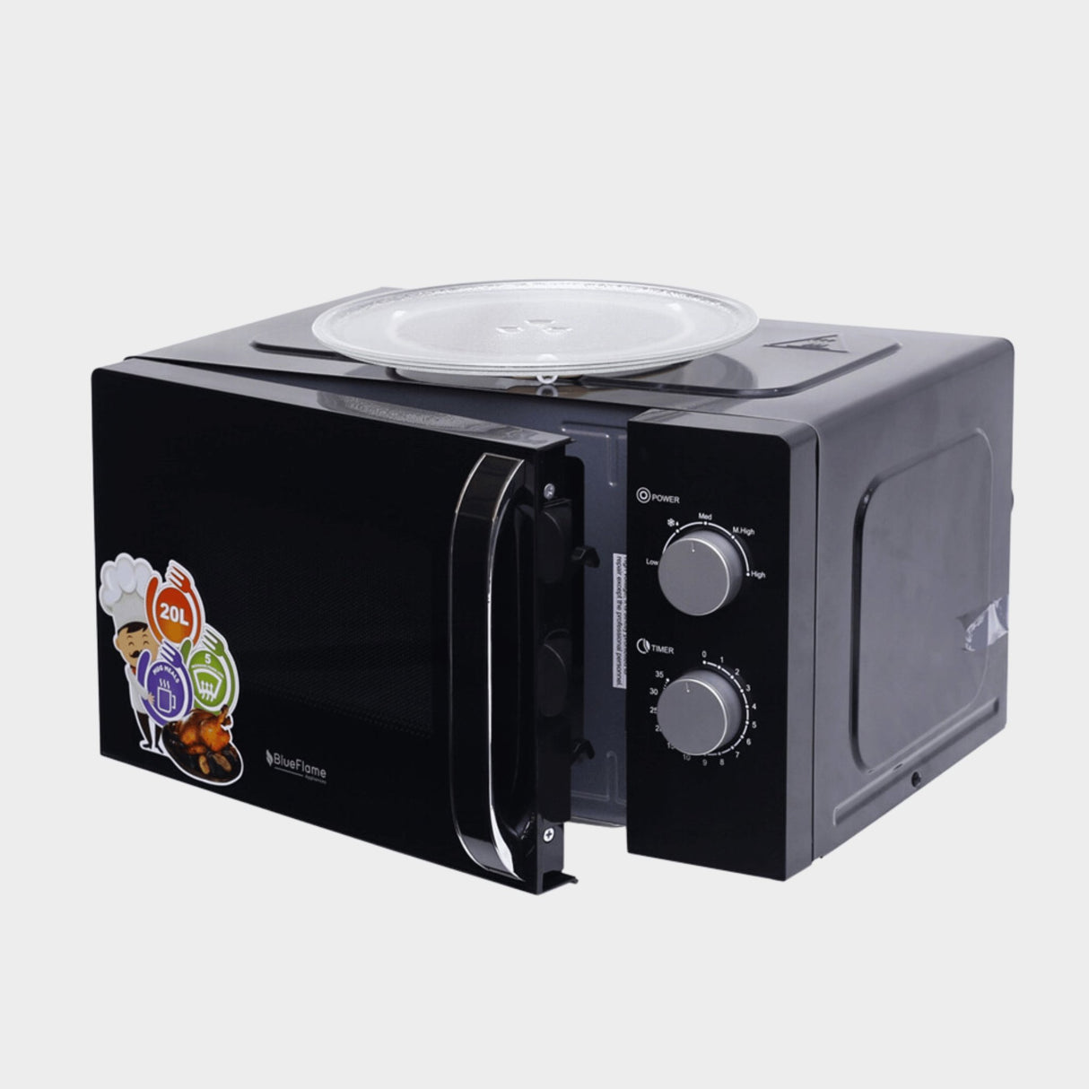 Blueflame 20 Litre Microwave Oven – Black - KWT Tech Mart