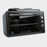 Blueflame 40L Mini Oven with 2 hot plates BF-0125 - Black - KWT Tech Mart