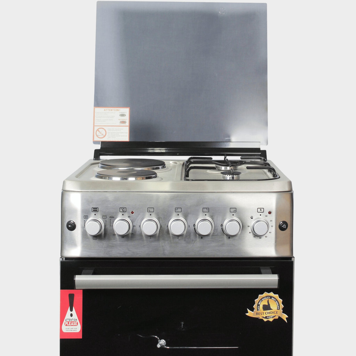 BlueFlame 60x60cm 2 Gas Burners, 2 Electric Plates, and Oven - KWT Tech Mart