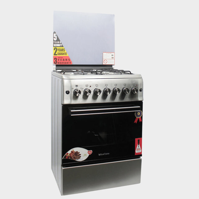 BlueFlame Cooker S6031EFRP, 60x60cm, 3 Gas, 1 Electric, Oven - KWT Tech Mart