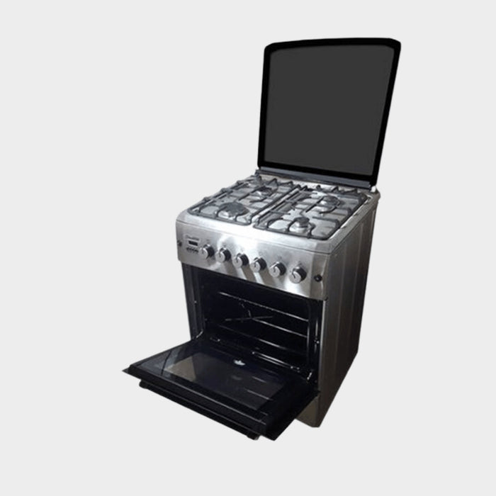 Blueflame Gas Cooker 60x60cm D60406-I-L-R-F, Silver Black - KWT Tech Mart