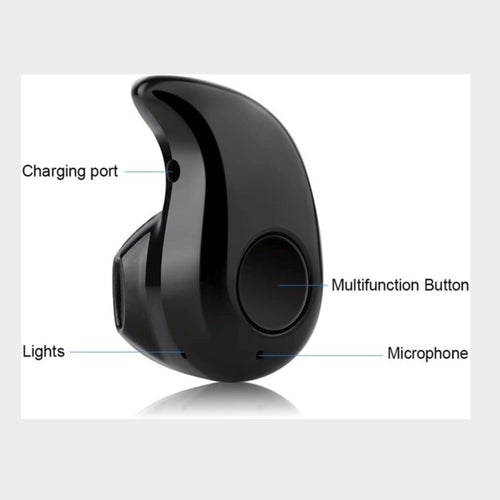 Bluetooth Mini S530 Hands-Free Single Earbud – Black - KWT Tech Mart