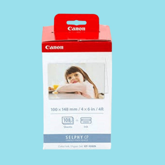 Canon KP-108IN Color Ink Cartridge & Printer Photo Paper Set  - KWT Tech Mart
