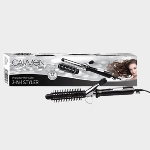 Carmen Paris Everyday Hair Care 2-In-1 Styler – Black - KWT Tech Mart