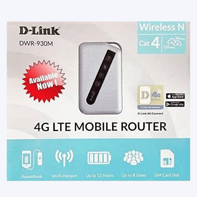 D-Link 4G LTE Mobile Router 12 Hour Battery Mifi – White  - KWT Tech Mart
