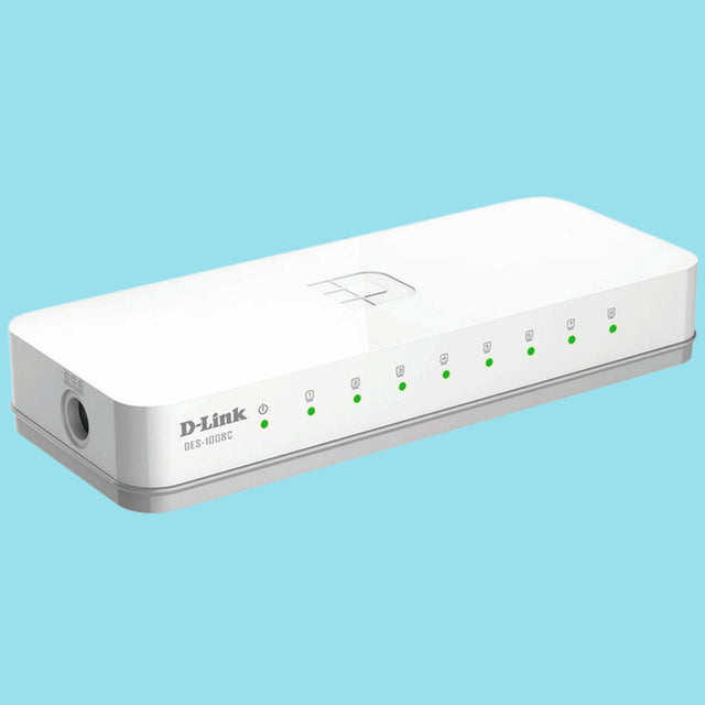 D-Link DES-1008C 8-Port 10/100Mbps Desktop Switch - White - KWT Tech Mart