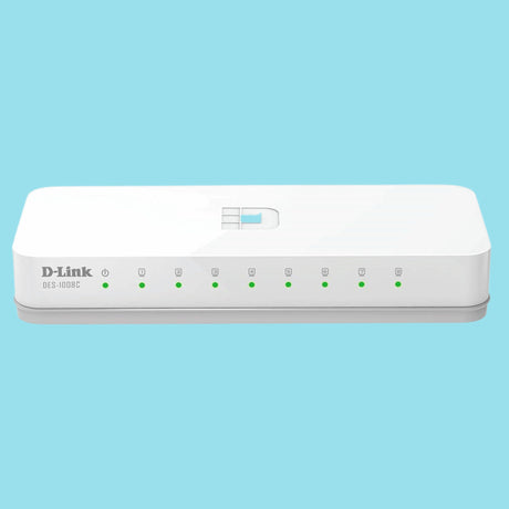 D-Link DES-1008C 8-Port 10/100Mbps Desktop Switch - White - KWT Tech Mart