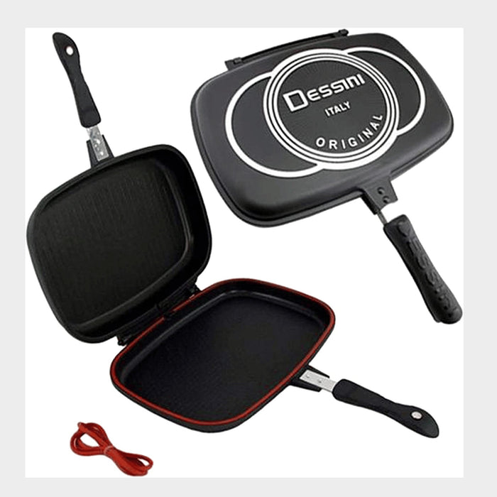 Dessini Double Grill Pan, 36cm - Black - KWT Tech Mart