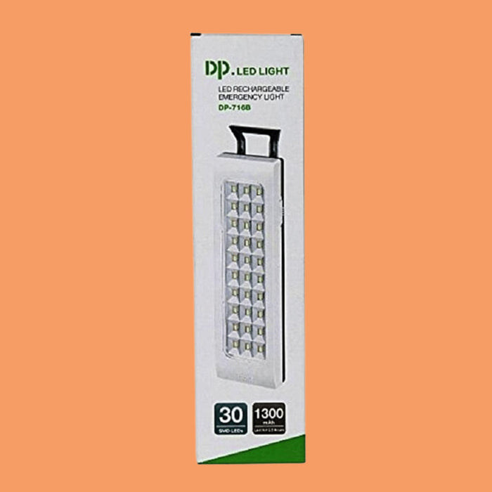 Dp LED Light DP-716 - Rechargeable Emergency Light - White - KWT Tech Mart