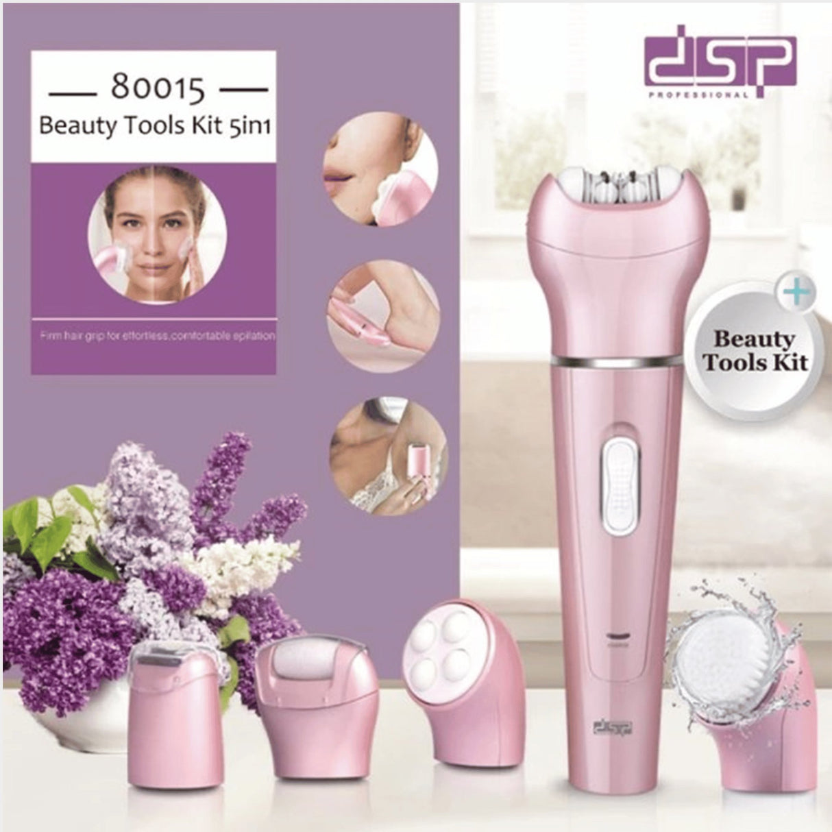 DSP 4-in-1 Rechargeable Facial Spa Brush Kit, Hair Trimmer - KWT Tech Mart