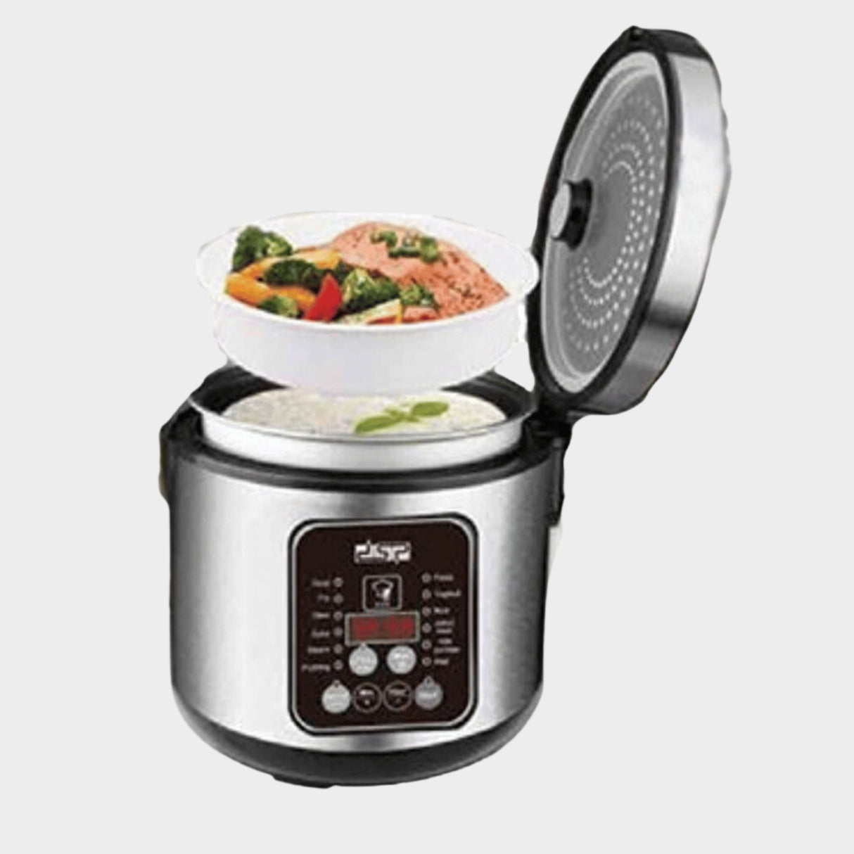 DSP 5L Multi-functional Rice Cooker Steamer Pan - Silver - KWT Tech Mart