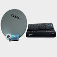 DSTV Full kit HD Decoder + Dish + 1month subsription - Black - KWT Tech Mart