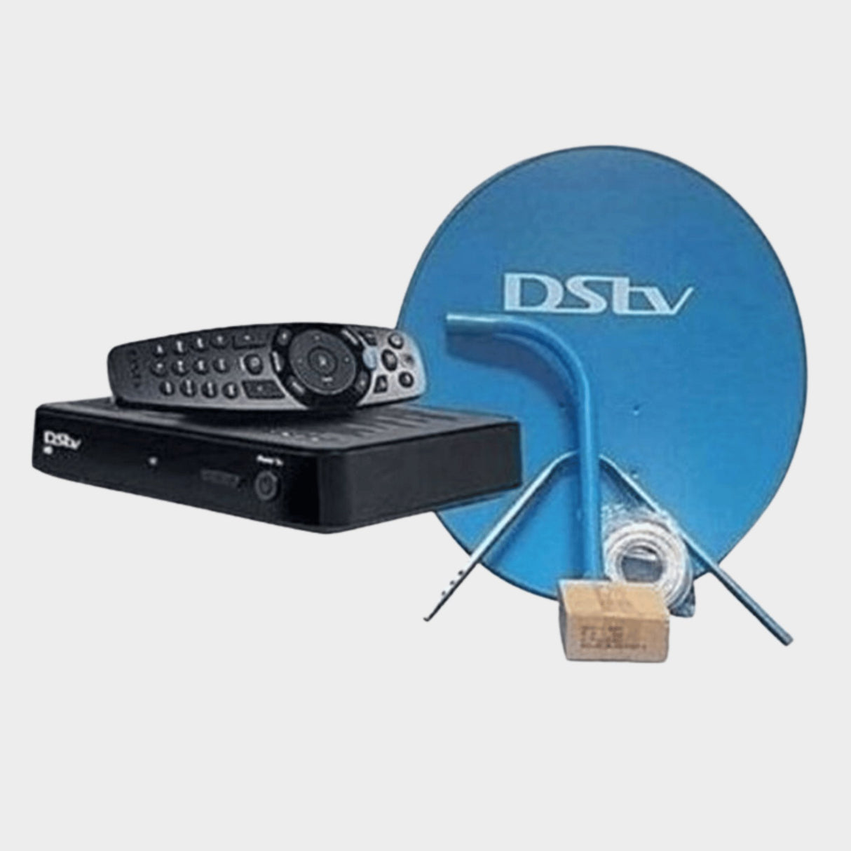 DSTV Full kit HD Decoder + Dish + 1month subsription - Black - KWT Tech Mart