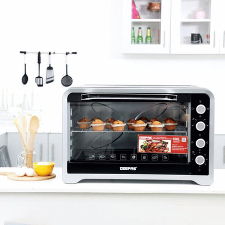 Geepas Electric Oven with Rotisserie & Convection  GO34027 - KWT Tech Mart