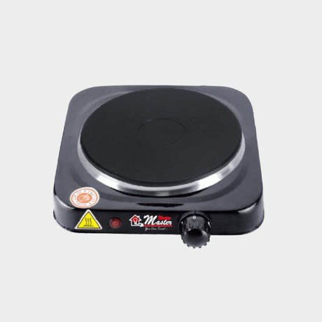 Electro Master Single Solid Hot Plate EM-HP-108 - Black - KWT Tech Mart