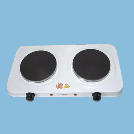 Electro Master Double Hot Plate EM-HP-1083, 3000W - White - KWT Tech Mart