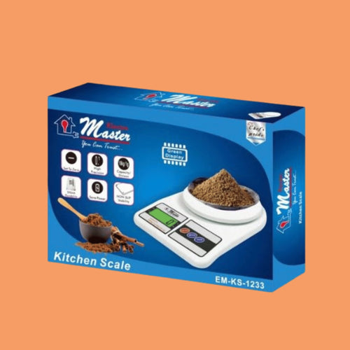 Electro Master Kitchen Scale 10kg - Green Light, EM-KS-1233 - KWT Tech Mart