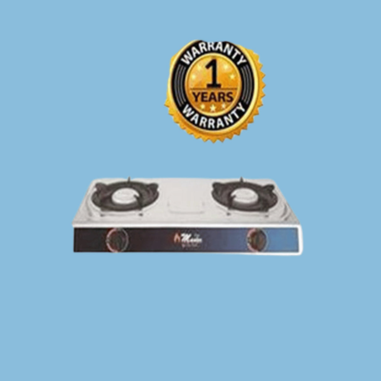 Electro Master Stainless Steel Double Burner Gas Stove - KWT Tech Mart