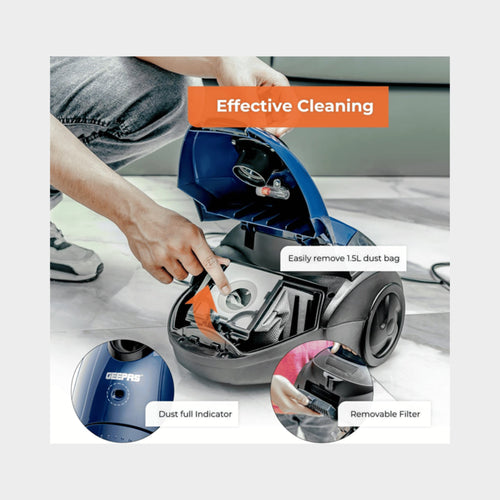 Geepas 1.5L GVC2595 Vacuum Cleaner - Blue - KWT Tech Mart