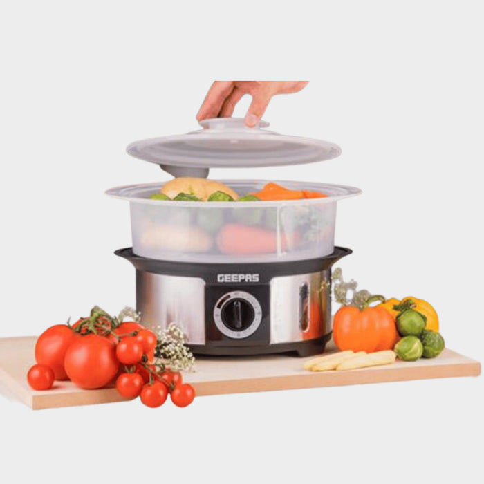 Geepas 12L 3-Tier Food Steamer, 1000W, GFS63025 - KWT Tech Mart