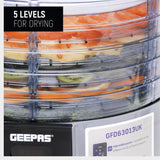 Geepas 520W Digital Food Dehydrator GFD63013UK - KWT Tech Mart