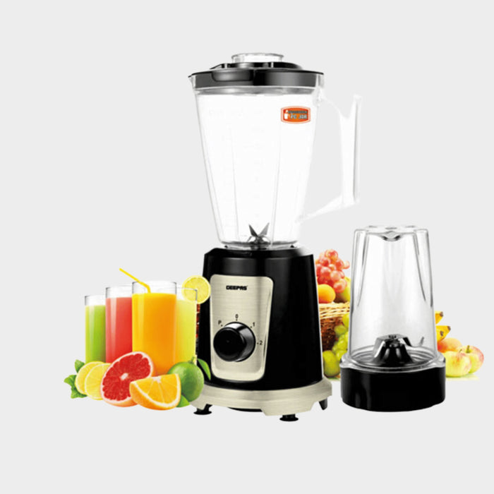Geepas 2-in-1 Multi functional Blender, 550W GSB44030, Black - KWT Tech Mart
