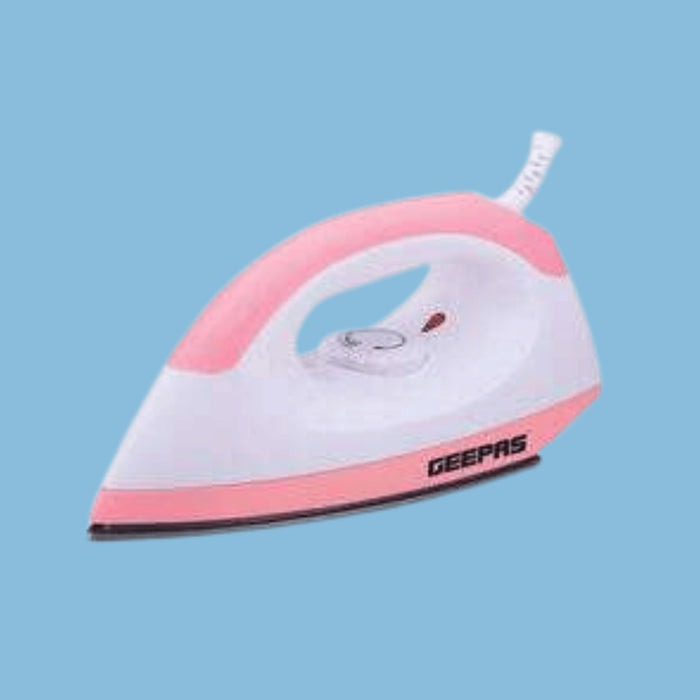 Geepas Dry Iron, 1200W, GDI7782, White/Pink - KWT Tech Mart