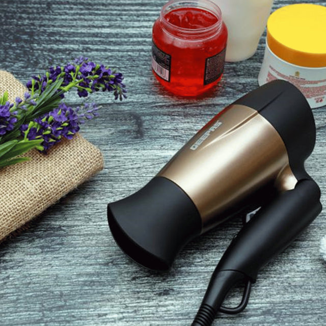 Geepas Foldable Hair Dryer – GH8642, Gold - KWT Tech Mart