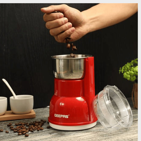 Geepas Grinding Coffee and Nuts Grinder GCG5440 - Red - KWT Tech Mart
