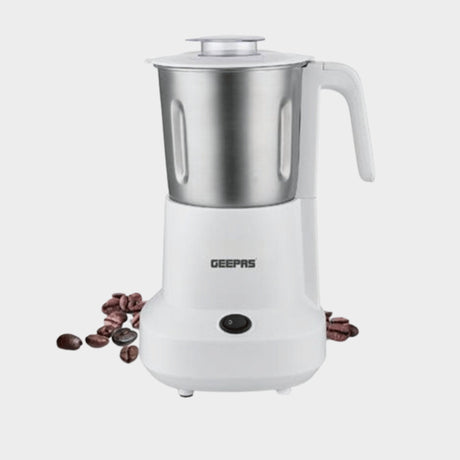 Geepas Coffee Grinder 450W Electric Wet & Dry GCG6105, White - KWT Tech Mart