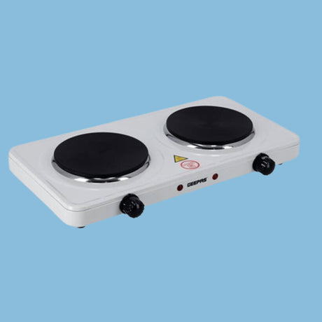 Geepas Electric Double Hot Plate GHP32014 - White - KWT Tech Mart