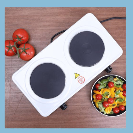 Geepas Electric Double Hot Plate GHP32014 - White - KWT Tech Mart