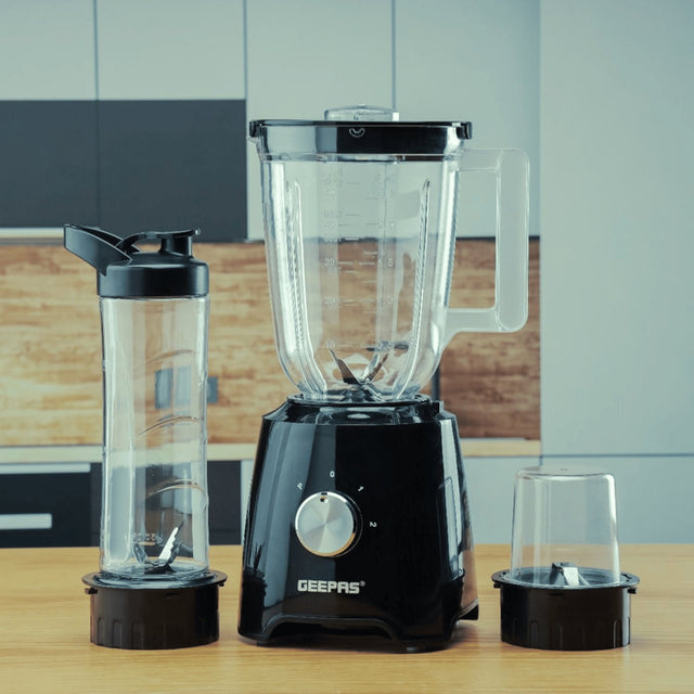 Geepas 3-in-1 Smoothie Blender, Unbreakable Jar GSB44033 - KWT Tech Mart