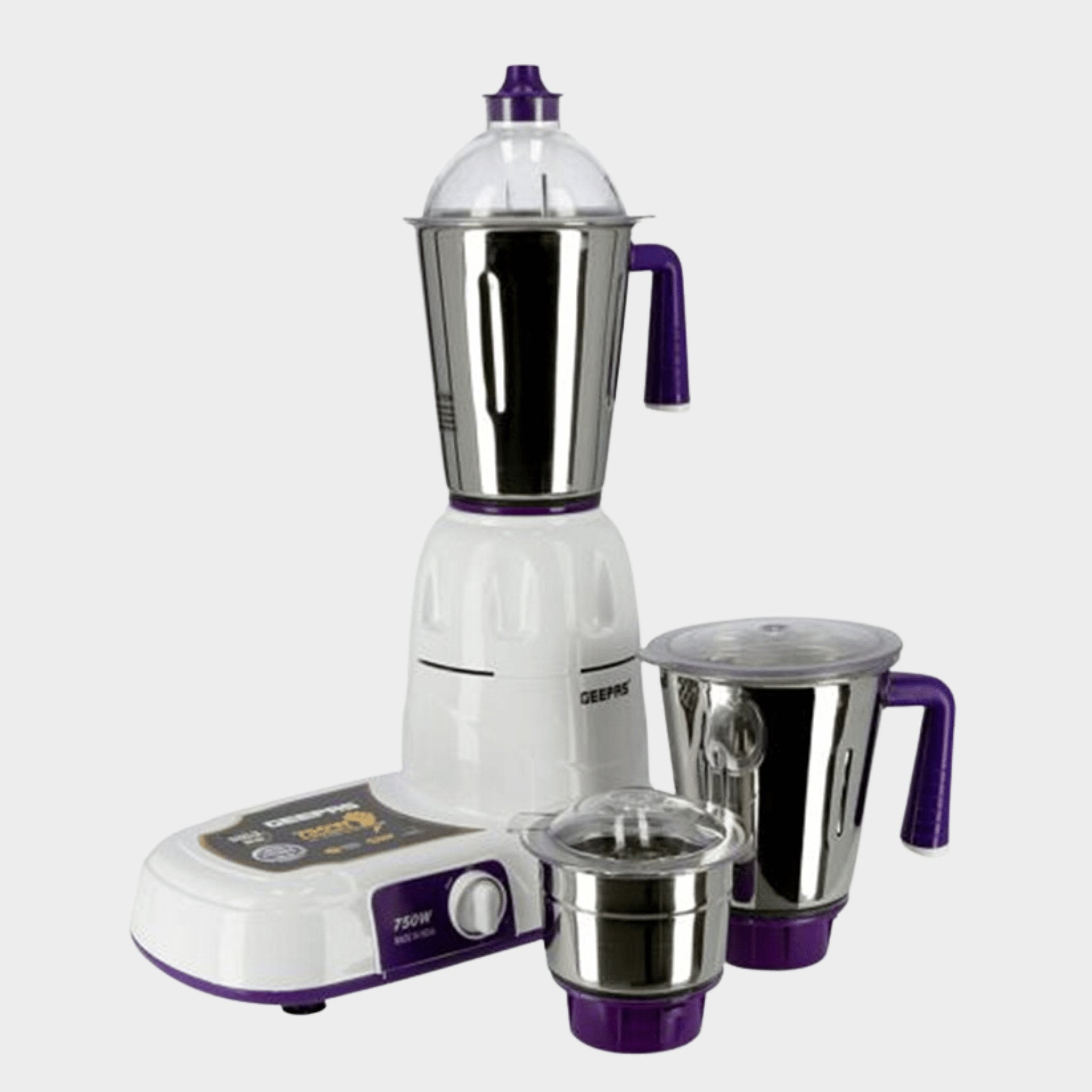 Geepas Mixer Grinder 3 Jars Plastic Material GSB5081