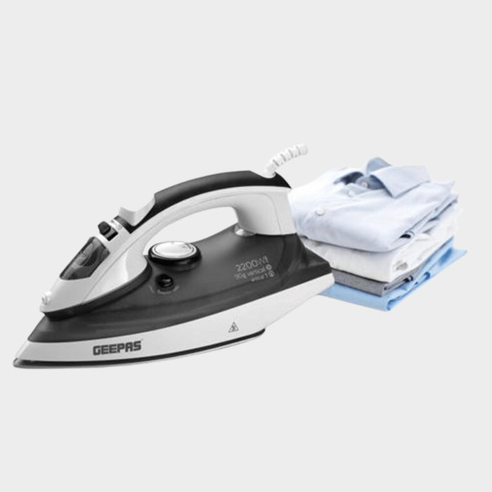 Geepas GSI7788 Ceramic Steam Iron 2400W - Temperature Control & Self Cleaning" - KWT Tech Mart