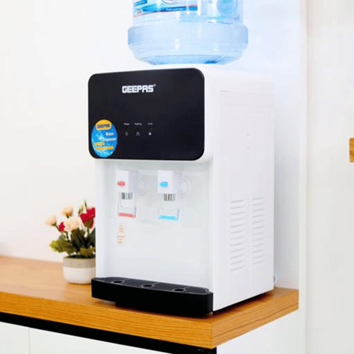 Geepas GWD8356 Table Top Hot & Cold Water Dispenser - White - KWT Tech Mart