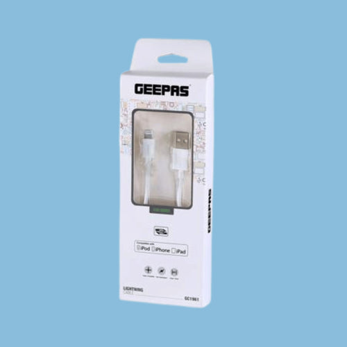 Geepas Lightning USB iPhone Cable GC1961 - White - KWT Tech Mart