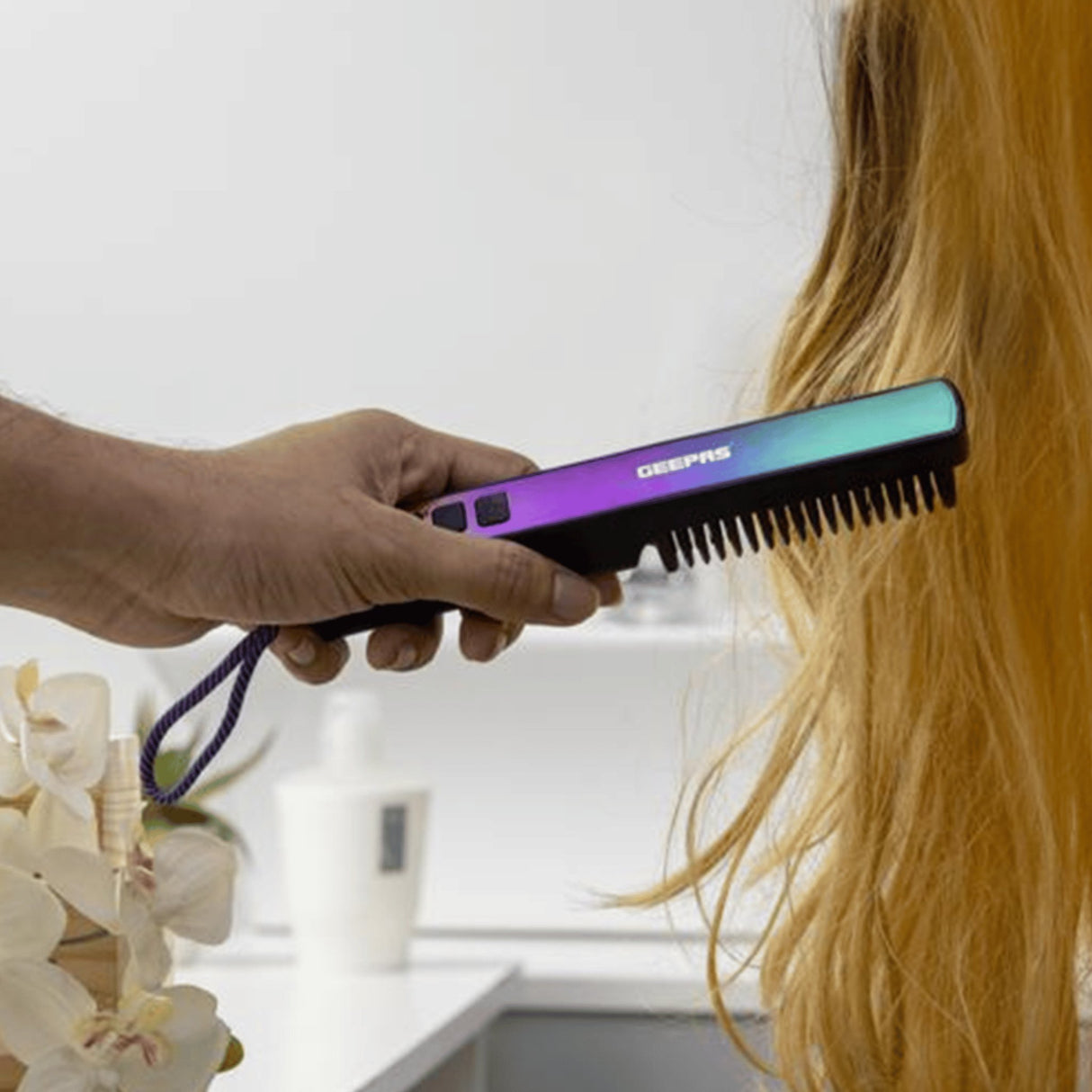 Geepas Rechargeable Hair Brush GHBS86056 - KWT Tech Mart