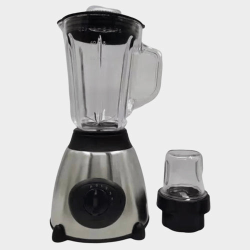 Globalstar 2-in-1 Stainless Steel Blender, Glass Jar -Silver - KWT Tech Mart