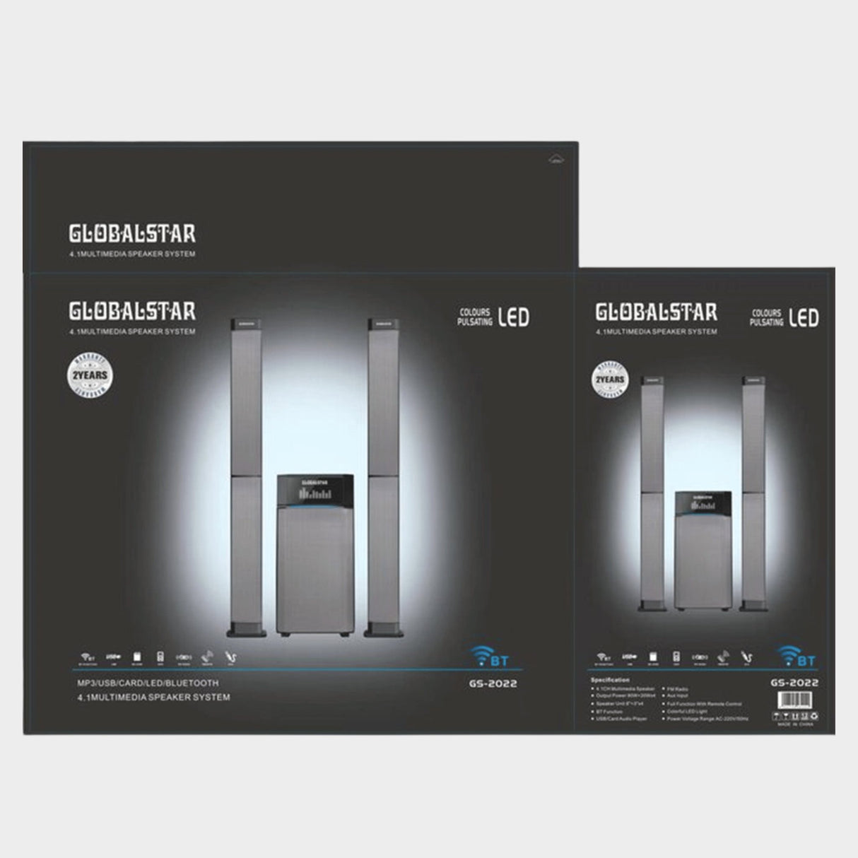 Globalstar 4.1 Ch Multispeaker System GS-2022 Bluetooth Grey - KWT Tech Mart