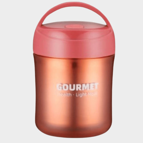 Gourmet 0.5L Insulated Lunch Box Thermal Food Flask - Pink - KWT Tech Mart