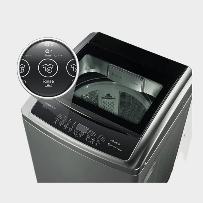 Hisense 8kg Automatic Top Load Washing Machine | WTJD802T - KWT Tech Mart