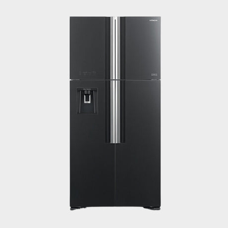 Hitachi 600Ltr French door Refrigerator RW800PUN7GGR - Black - KWT Tech Mart