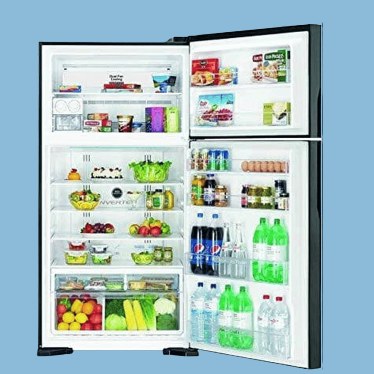 Hitachi 850L Double Door Refrigerator RV990PUN1KBBK - Black - KWT Tech Mart